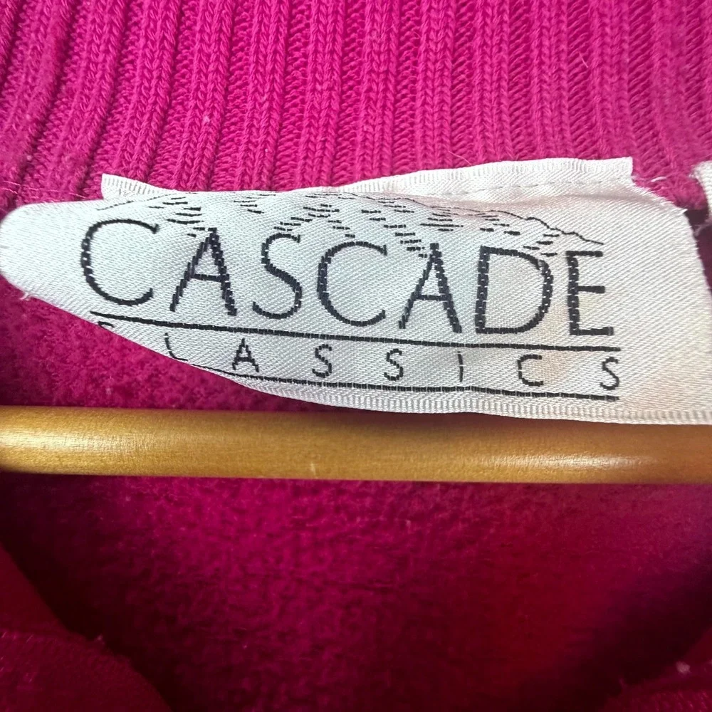 Vintage Cascade Classics Sweater Womens Large Pink 80s Athleisure Dopamine Sport